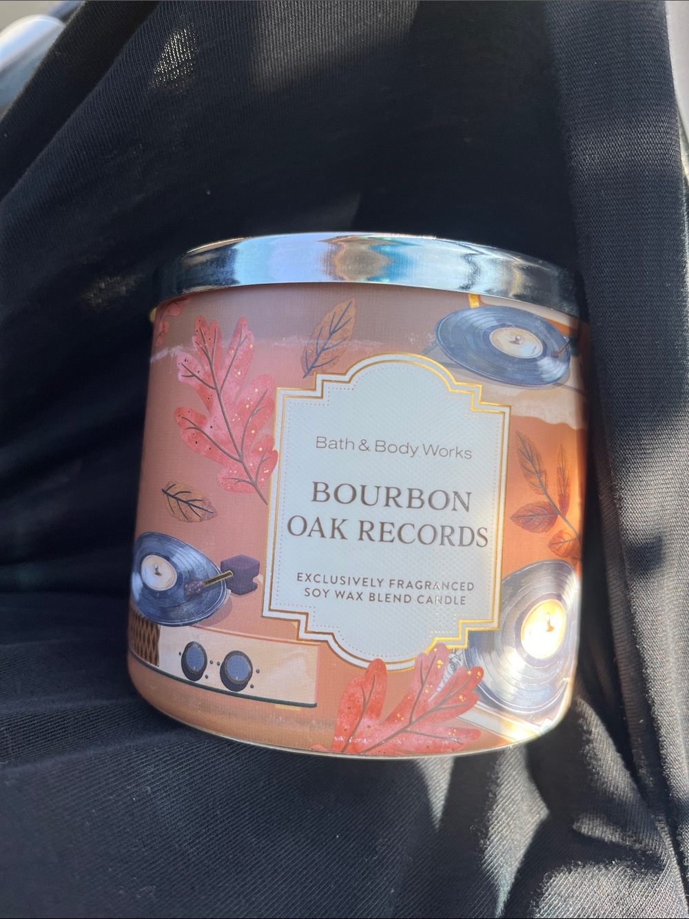 Bath & Body Works Bourbon Oak Records Candle - Copper Brown